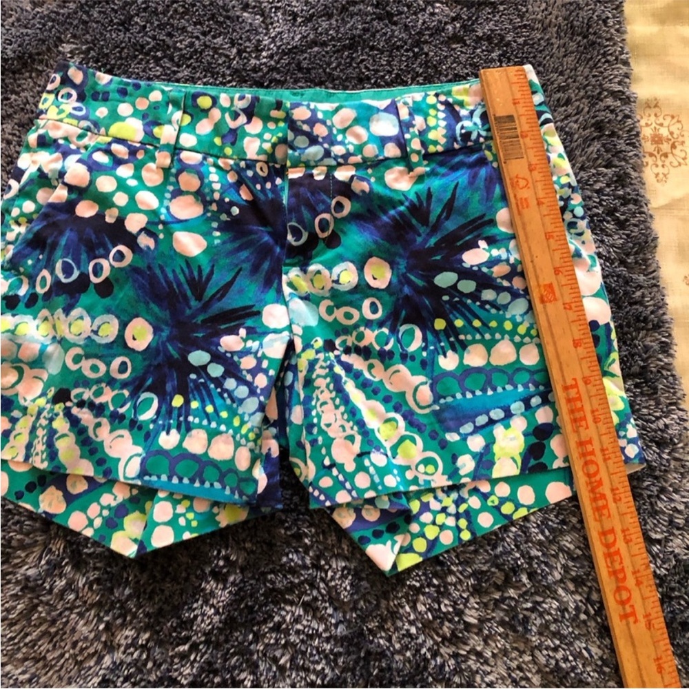 Lilly  Pulitzer Blue and Green Women's Shorts - Picture 5 of 8